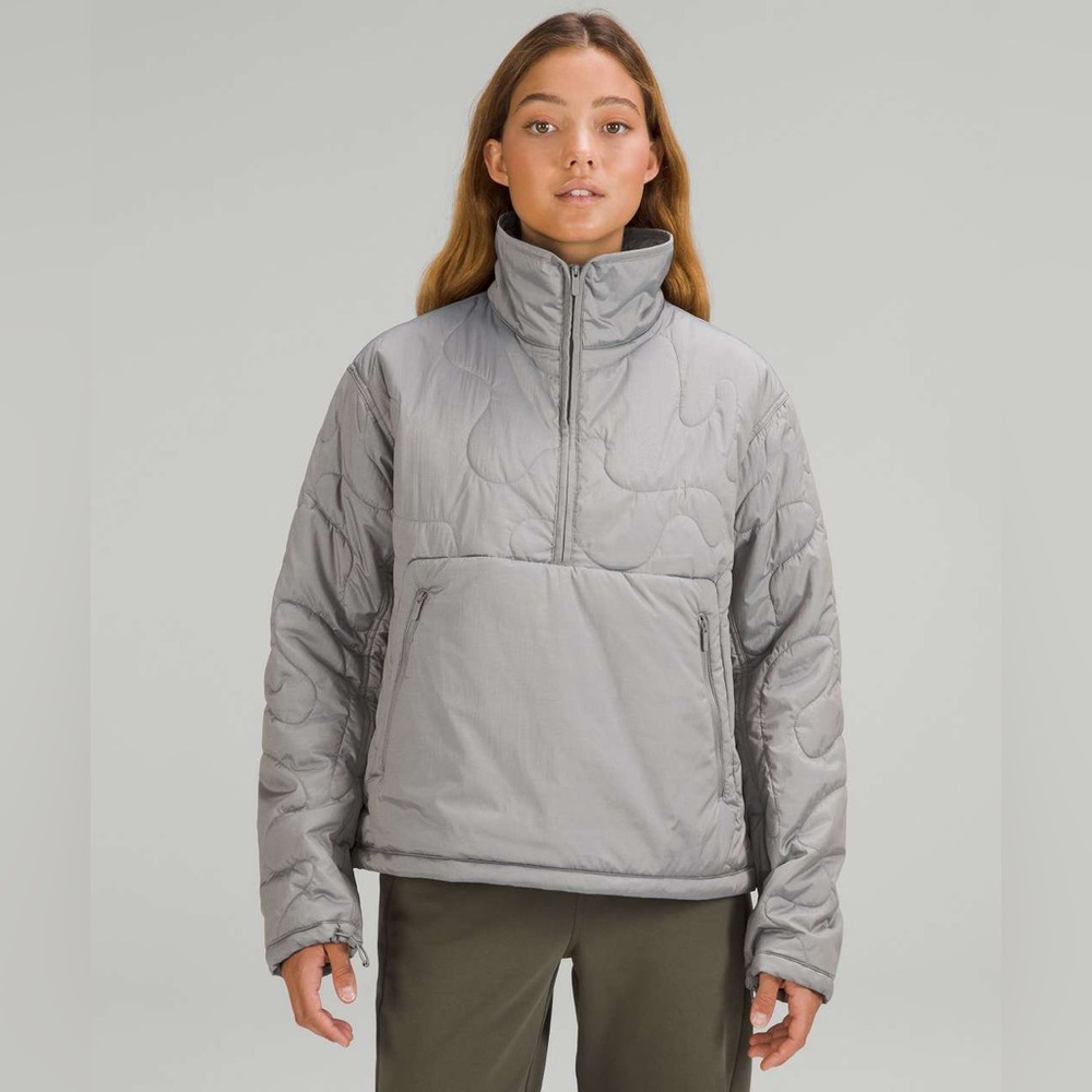 Lululemon Insulated Quilted Pullover Jacket
Heathered Gull Grey Size 14